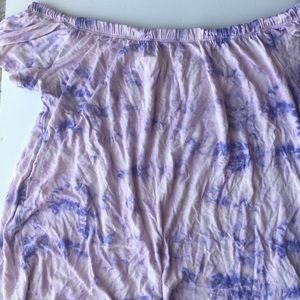 Hollister purple tie dye off shoulder top
